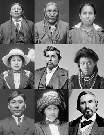 Assimilation of Native American in Western Clothing